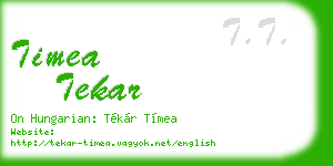 timea tekar business card